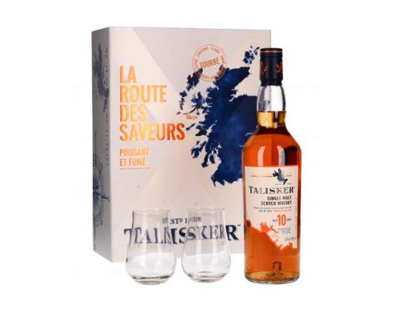 Talisker 10 ans - offret 2 verres - Single Malt Scotch Whisky - La Cave du Vigneron Toulon