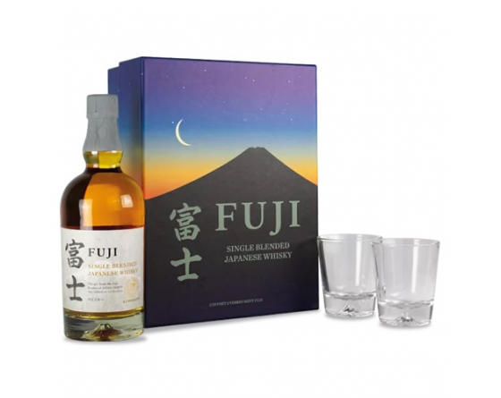Fuji Single Blended whisky Japon coffret 2 verres - La Cave du Vigneron Toulon