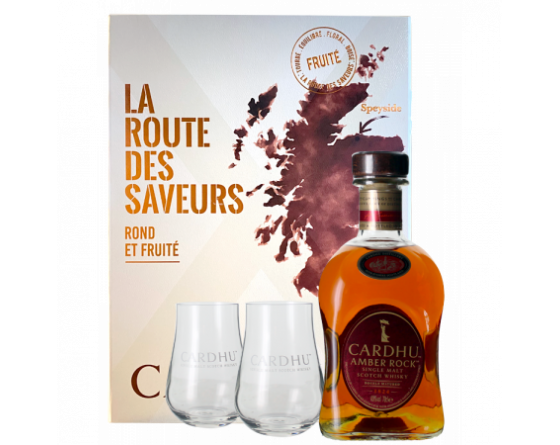 Cardhu Amber Rock - Speyside Scotch Whisky - Coffret 2 verres - La Cave du Vigneron Toulon