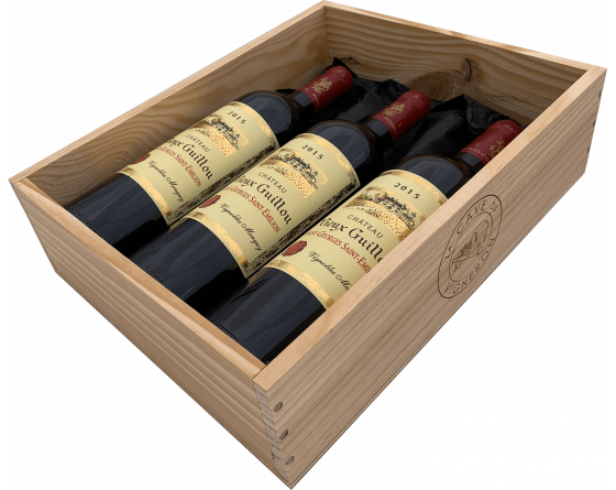 Coffret cadeau vin Bordeaux St Georges St Emilion 3 Vieux Guillou