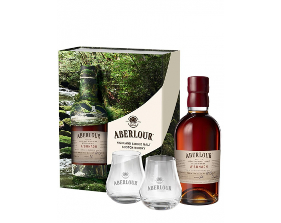 Aberlour A'Bunadh - Speyside Single Malt Scotch Whisky - Coffret 2 verres - La Cave du Vigneron Toulon