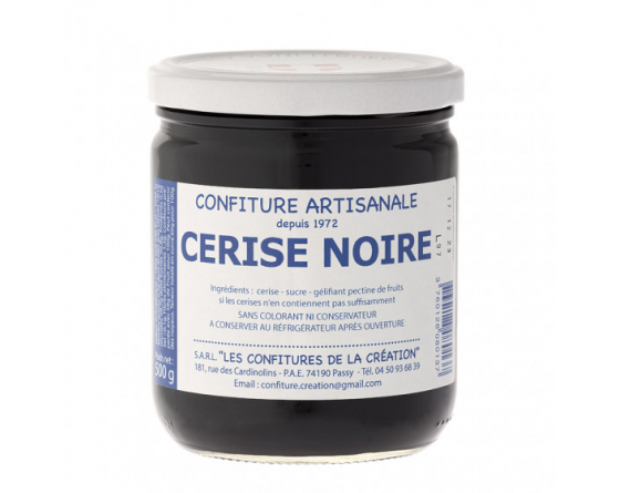 Confiture Artisanale Cerise Noire - La Cave du Vigneron Toulon