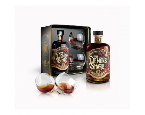 The Demon's Share 12 ans - Rhum Panama - Coffret 2 verres