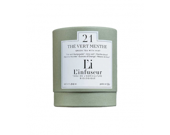 Thé vert menthe bio N°21 l'Infuseur - La Cave du Vigneron Toulon