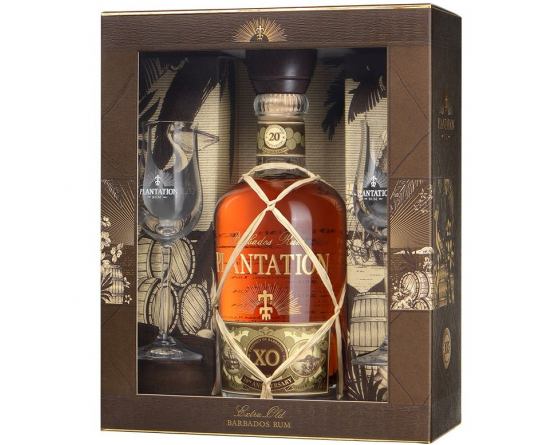 Plantation Rum XO 20th Anniversary Coffret 2 verres - La Cave du Vigneron Toulon