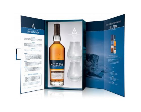 Scapa Glansa - Single Malt Whisky - Coffret 2 verres - La Cave du Vigneron Toulon