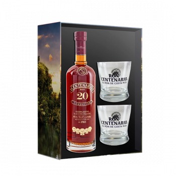 Centenario 20 - Rhum vieux du Costa Rica - Coffret 2 verres