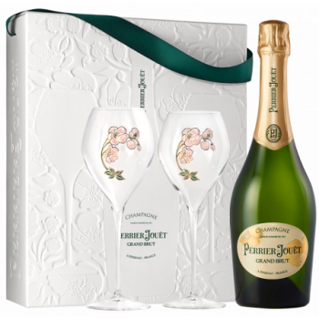 Champagne Perrier-Jouët Grand Brut - Coffret 2 Flûtes