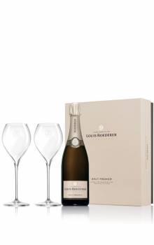 Champagne Louis Roederer - Brut Premier - Coffret + 2 flûtes